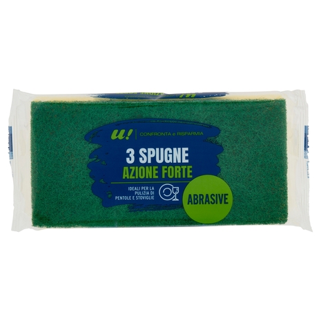 3 Spugne Azione Forte Abrasive U! Confronta e Risparmia